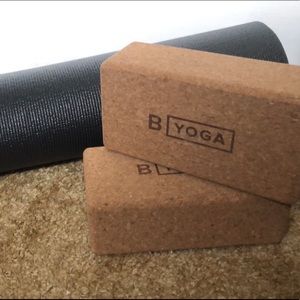 100% Cork Yoga Blocks and Mat